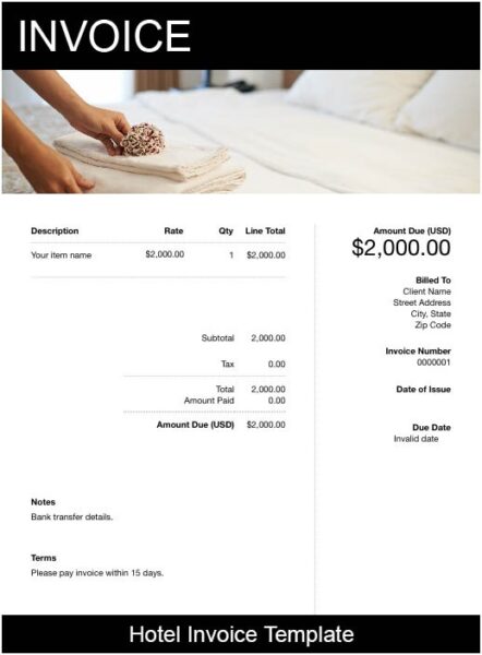 Hotel Invoice Format Hot Sex Picture