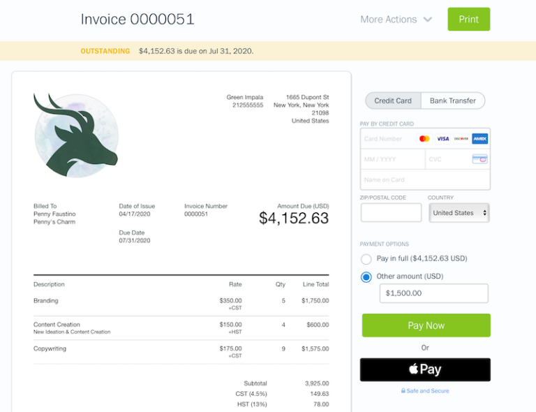 Accept A Partial Payment On Any Invoice For Any Amount FreshBooks Blog