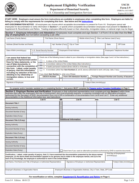 Form I-9 2023