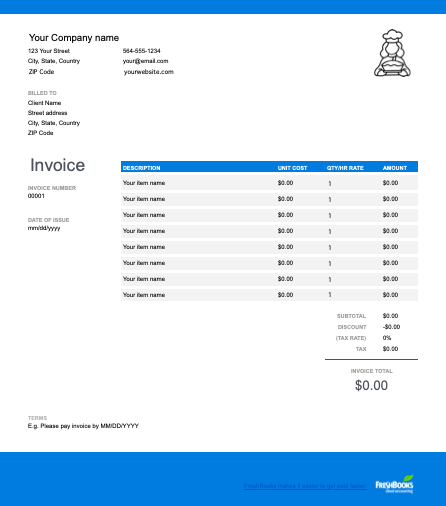 Free Bakery Invoice Template Download Now FreshBooks