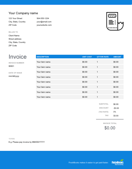 Retainer Invoice Template | Get Free Templates | FreshBooks