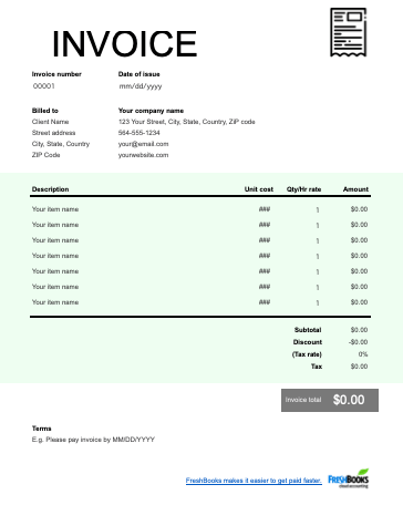 Business Invoice Template | Free Custom Templates | FreshBooks Australia