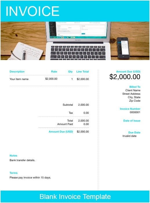 Blank Invoice Template Free Downloadable Templates FreshBooks