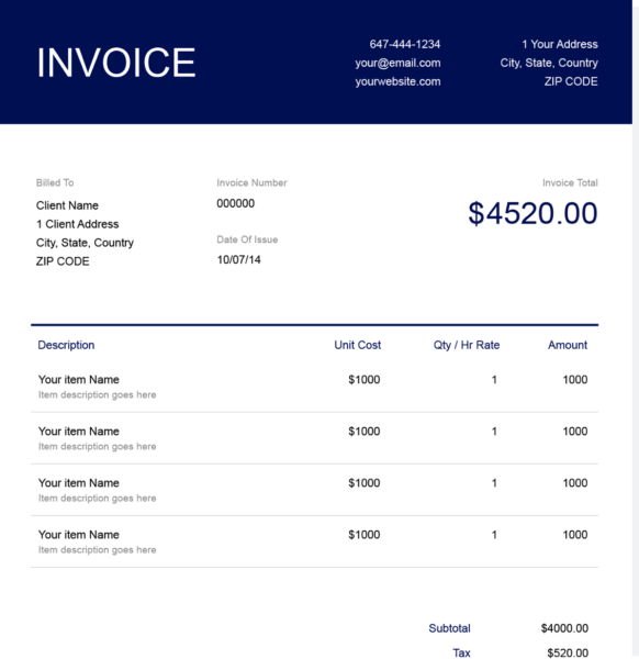 Attorney Invoice Template Free Custom Templates FreshBooks