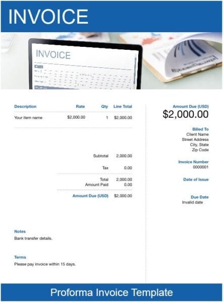 Proforma Invoice Template | Get Free Templates | FreshBooks