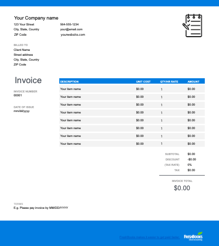 Free Itemized Invoice Template Download Now FreshBooks