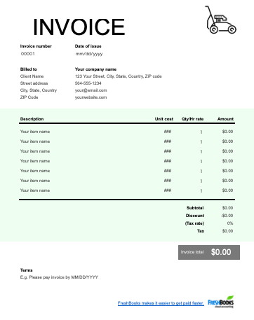 Landscaping Invoice Template | Free Custom Templates | FreshBooks