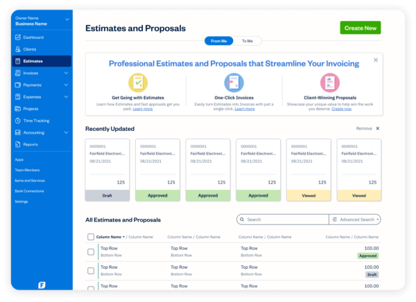 Free Estimate Templates Freshbooks 4741