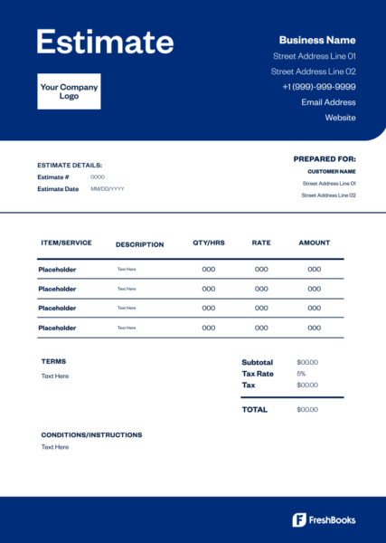 Free Estimate Templates | FreshBooks