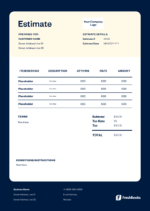 Free Google Docs Estimate Template | FreshBooks